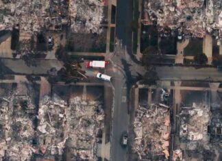 Kalifornien: Zerstörung durch Feuer – Straßen in Trümmern kalifornien-zerstrung-durch-feuer-straen-in-trmmern
